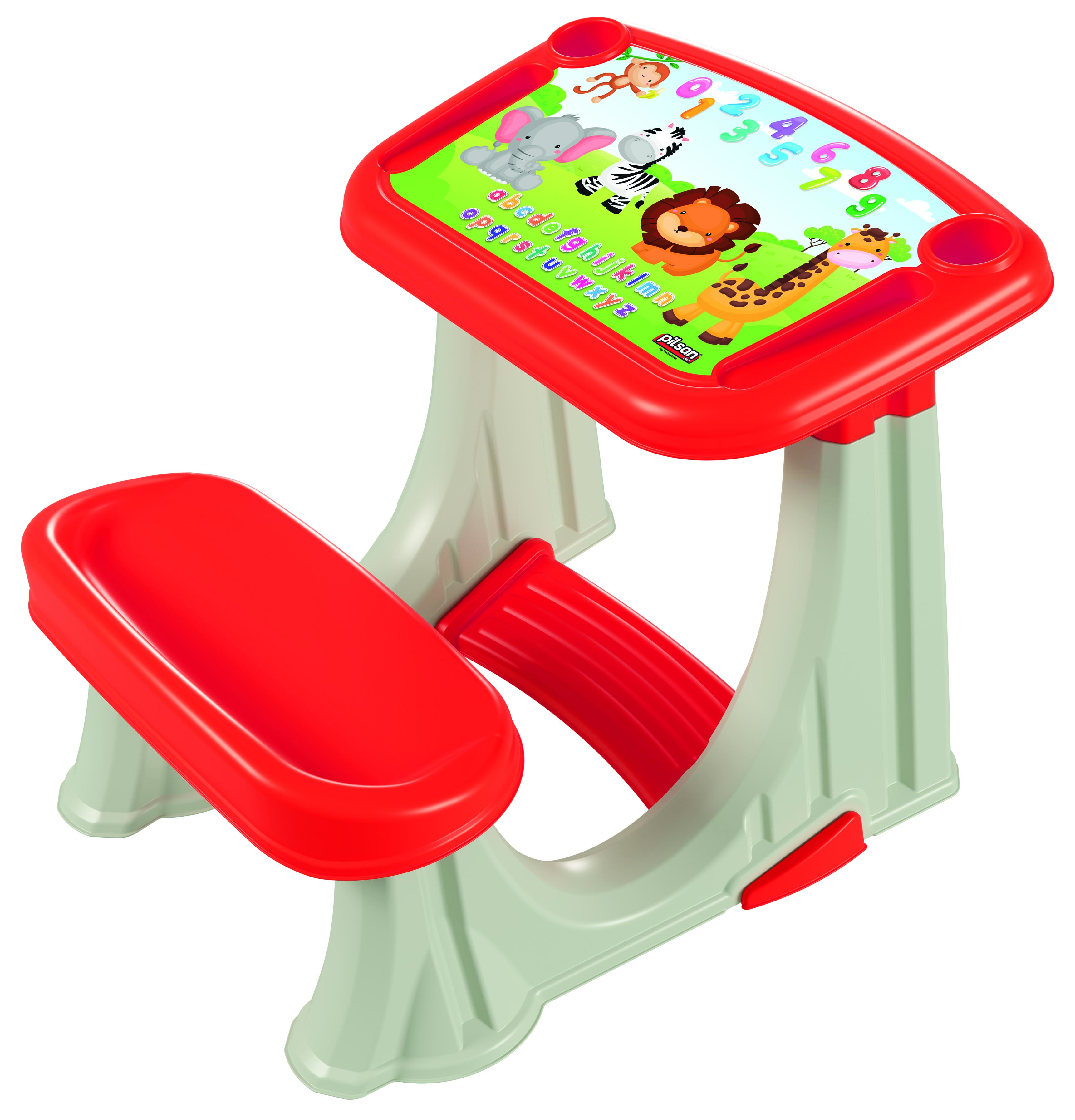 Sto za decu sa klupicom Smart Study Crveni Pilsan