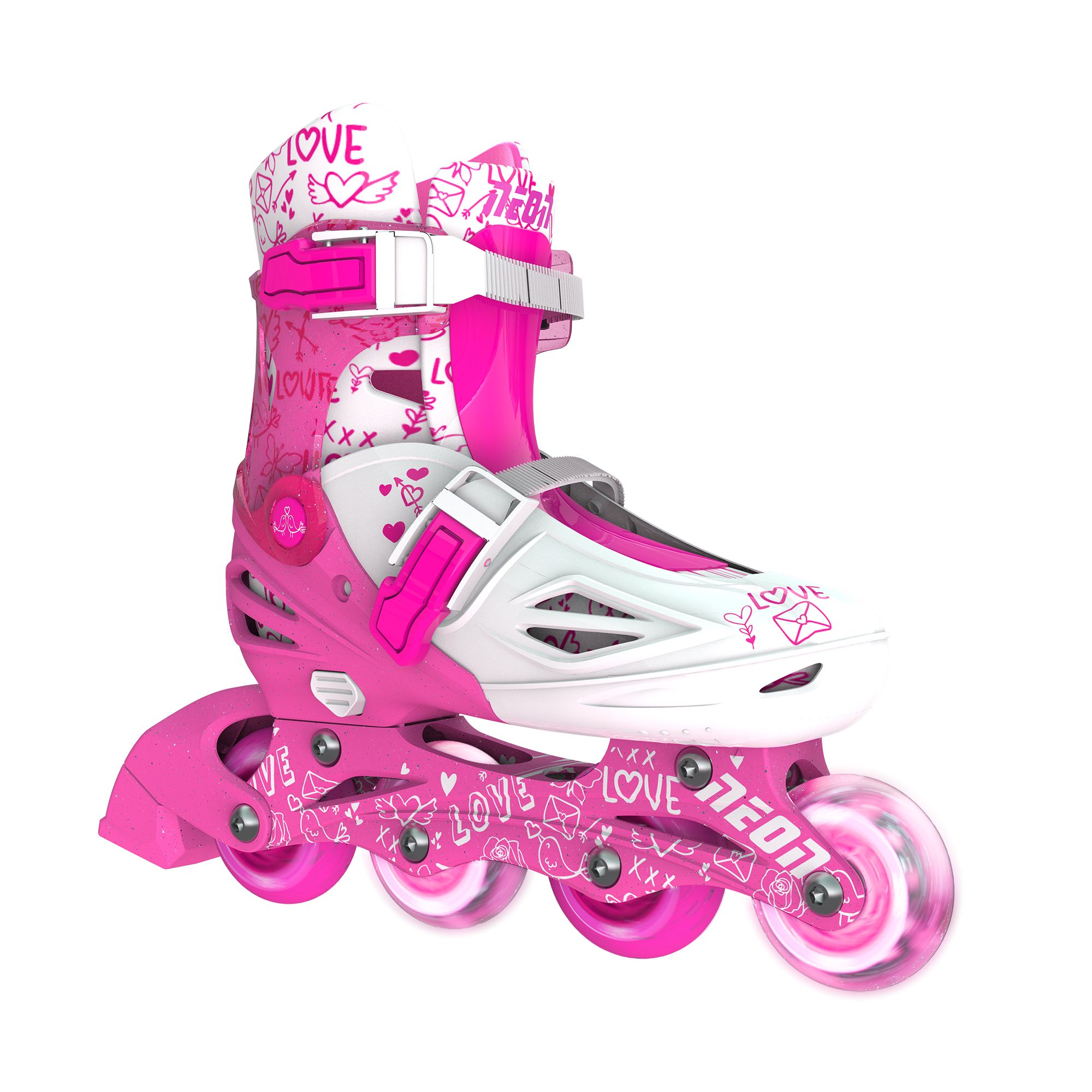 Roleri Neon Inline vel 30-33 roze Yvolution