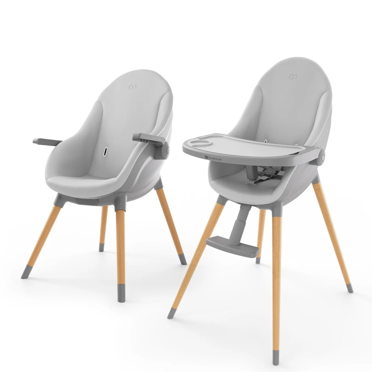 Stolica za hranjenje 2 U 1 Fini Up Grey Kinderkraft