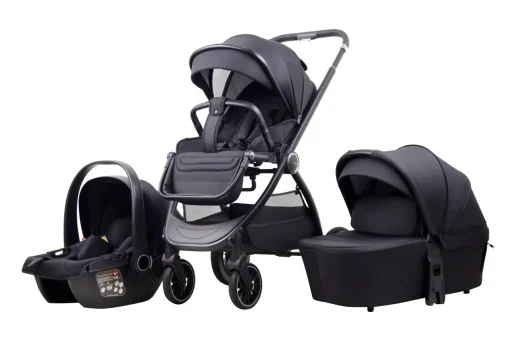 Kolica za bebe 3u1 Trio, crna La Mama