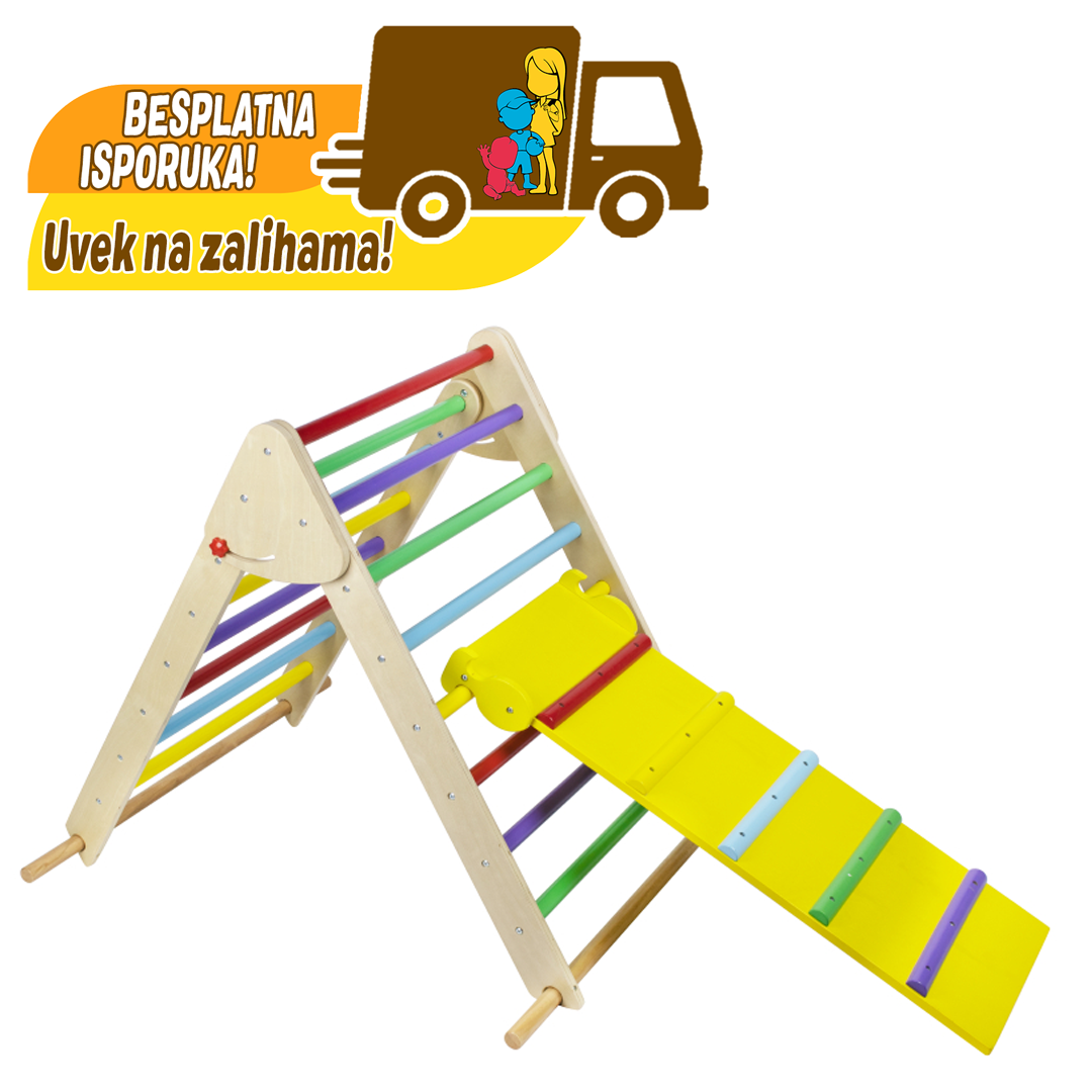 Sklopiva pikler 3u1 penjalica u boji Rastimo zajedno