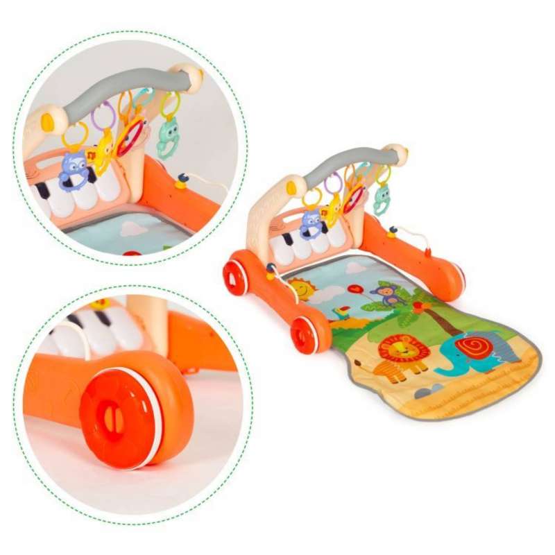 Edukativna guralica sa podlogom za decu 2u1 Piano Eco Toys