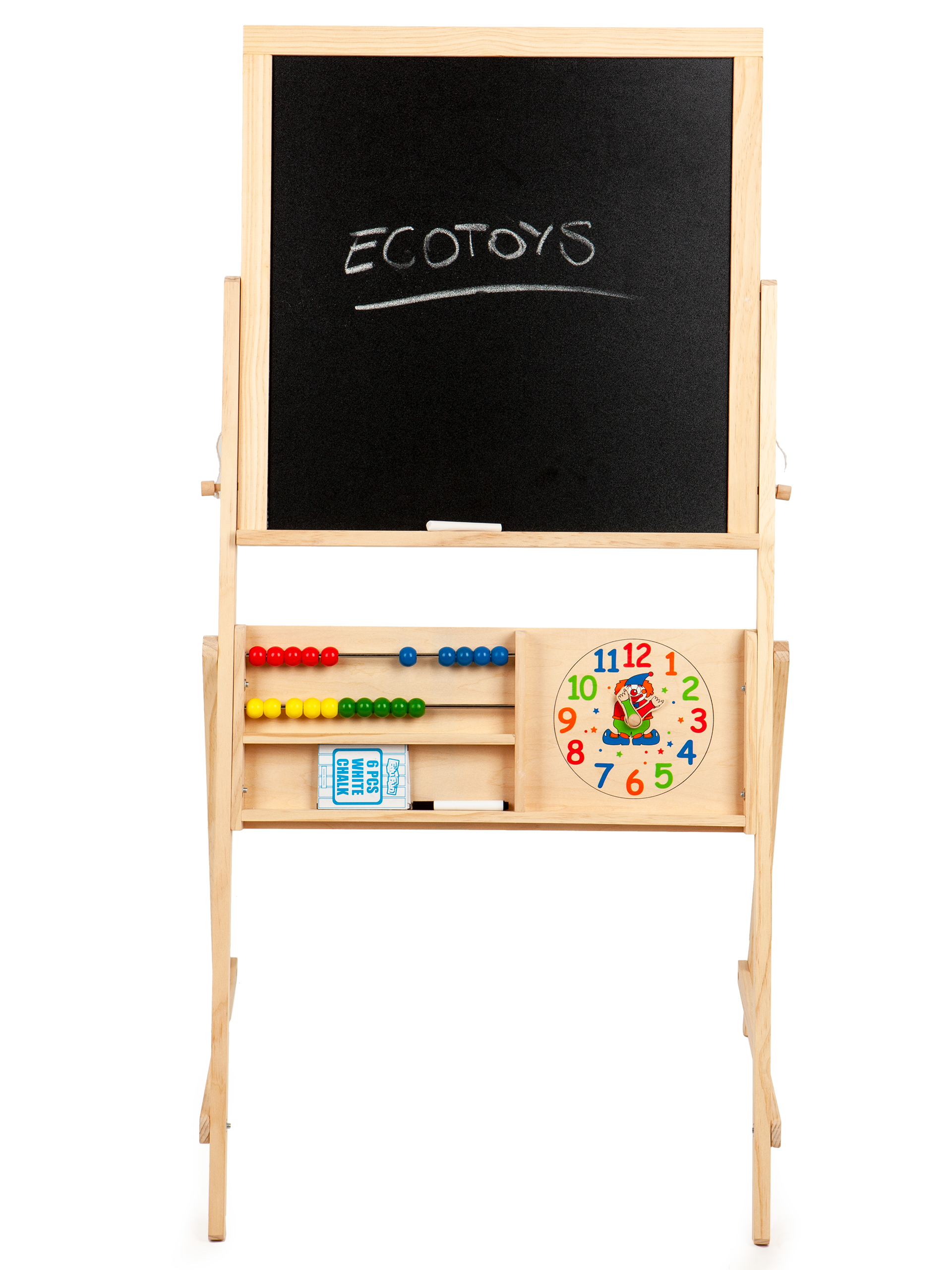 Drvena dvostrana edukativna tabla Eco Toys