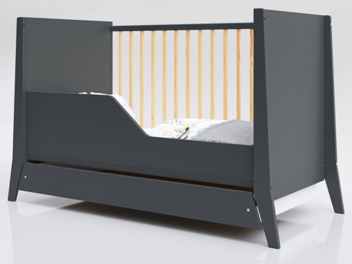 Krevetac 120x60 antracit pine+fioka Cosmo Lettino
