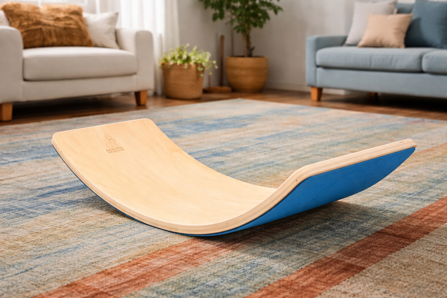 Drvena balans daska plava Rastimo zajedno 