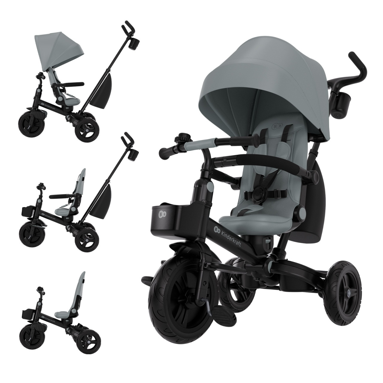 Tricikl Aveo 2 Plus Grey Kinderkraft