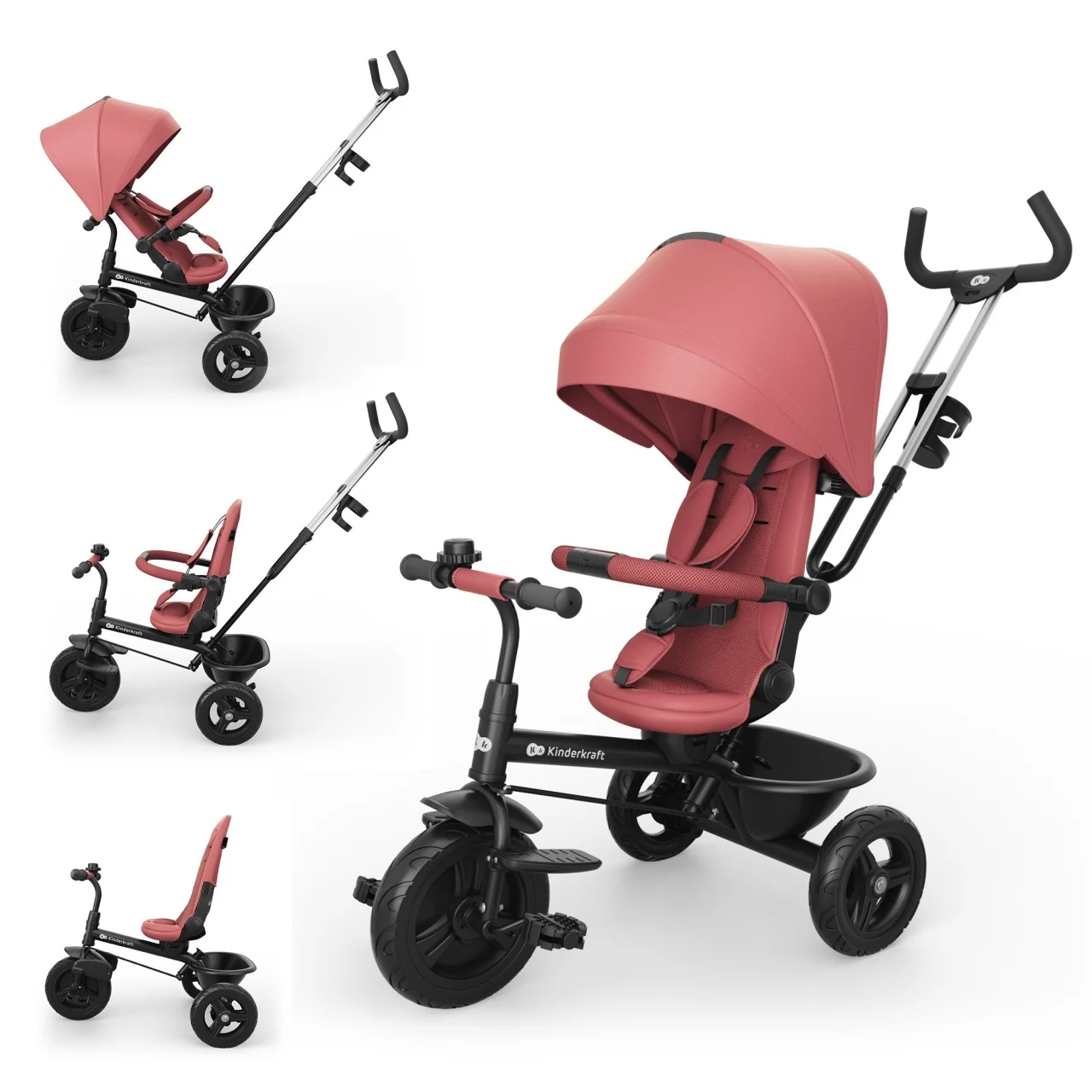 Tricikl Aston 2 Plus Pink Kinderkraft
