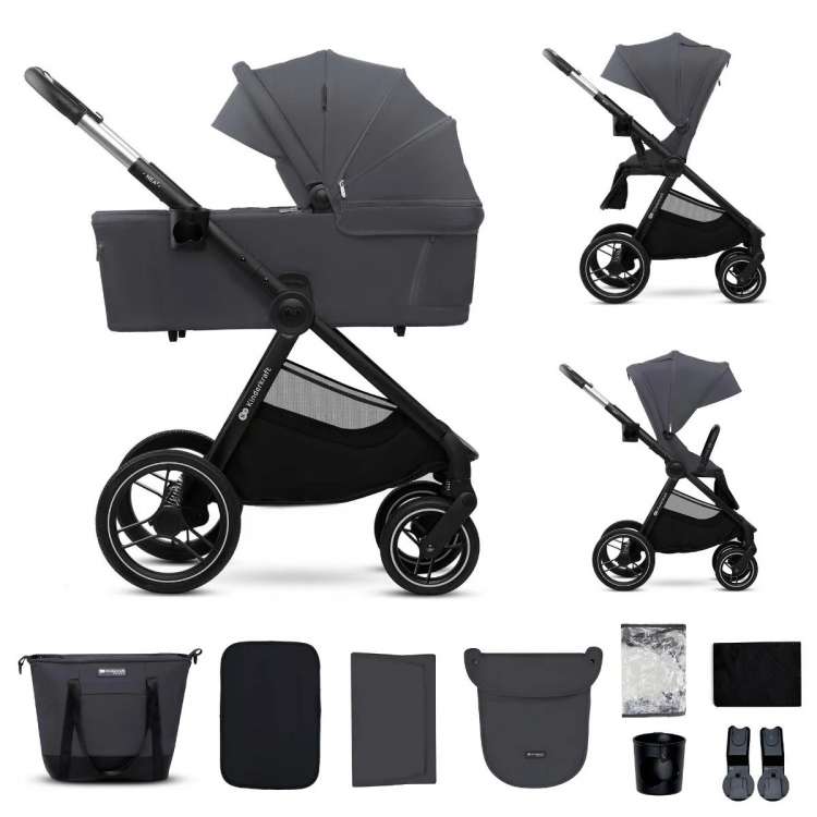 Kolica za bebe 2 u 1 Nea 2 Deep Grey Kinderkraft
