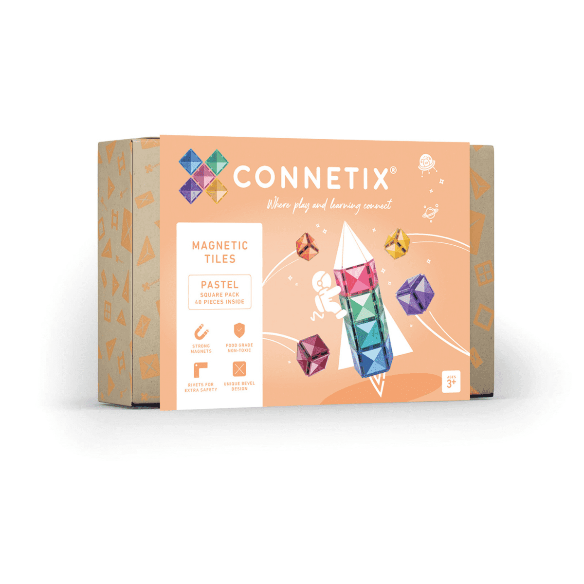 Magnetni konstruktor Pastel Sqare pack 40 delova Connetix