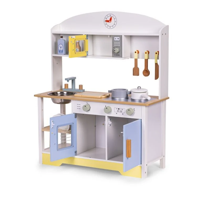 Dečija kuhinja rerna, mašina za pranje veša, mikrotalasna i 12 dodataka Eco Toys