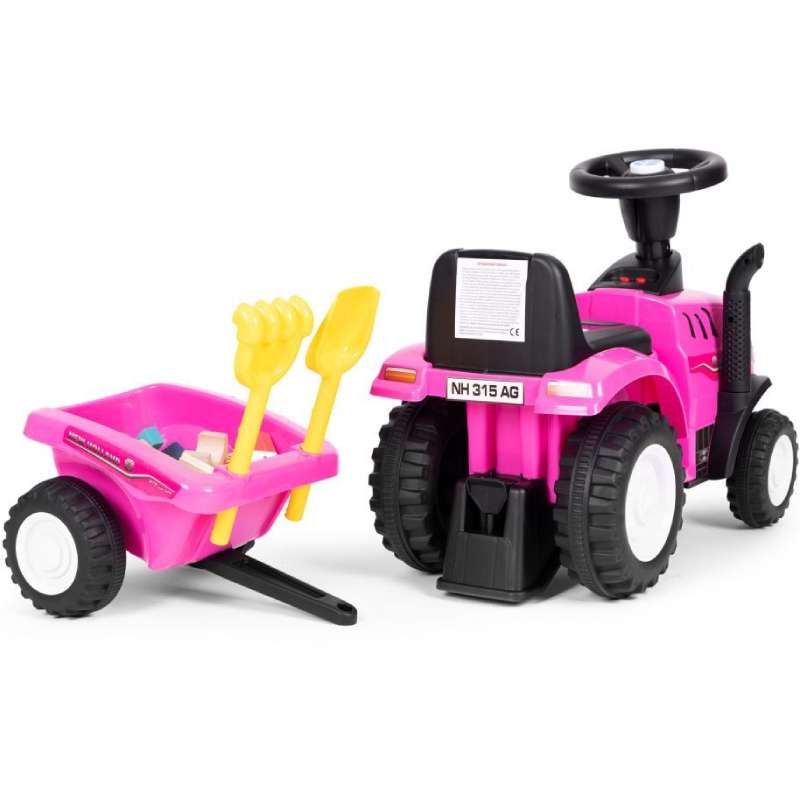 Traktor sa prikolicom pink Eco Toys