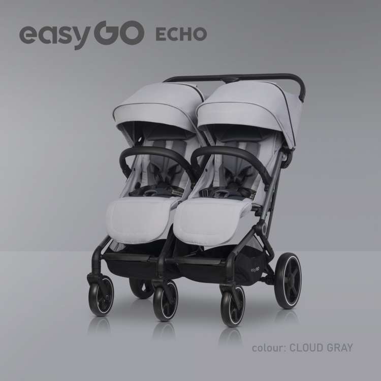 Kolica za blizance Easy go Echo Cloudy Grey Euro Cart