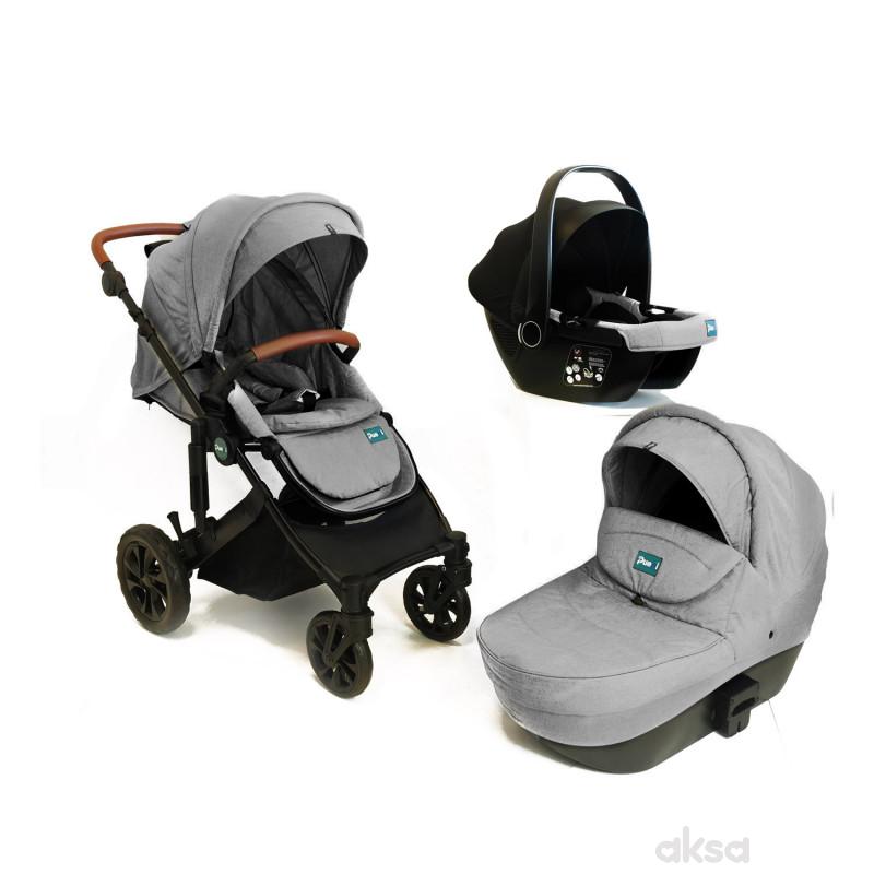 Kolica 3u1 Trio sistem Diamond siva Puerri