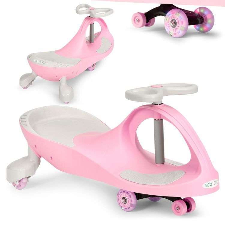 Guralica za decu Wiggle led točkovi pink Eco Toys