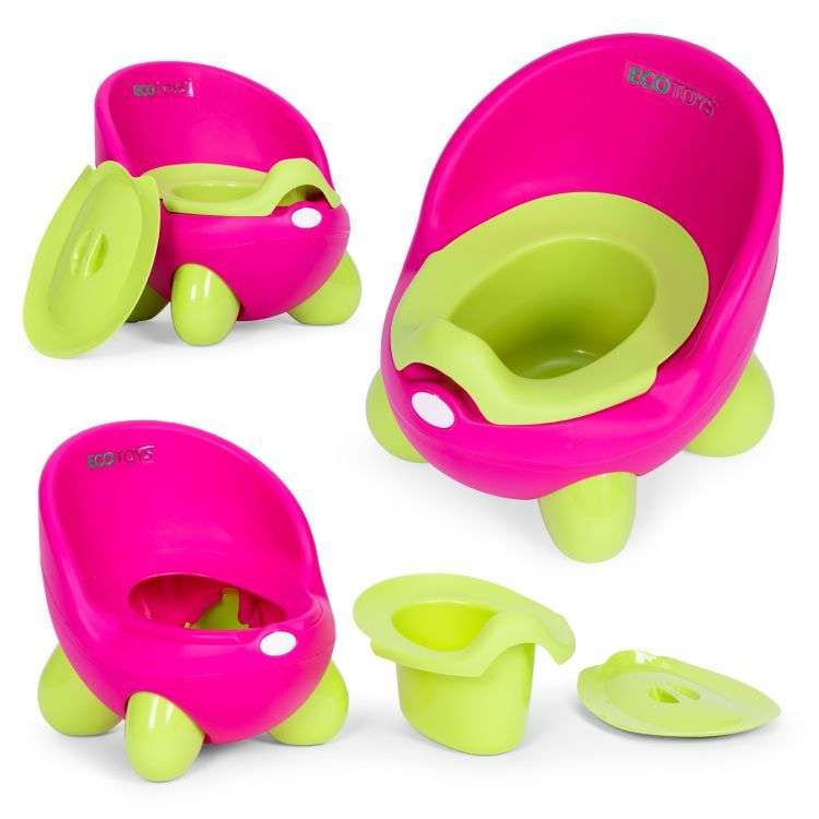 Noša za decu sa uklonivim umetkom i neklizajućim nogicama, roze - zelena Eco Toys