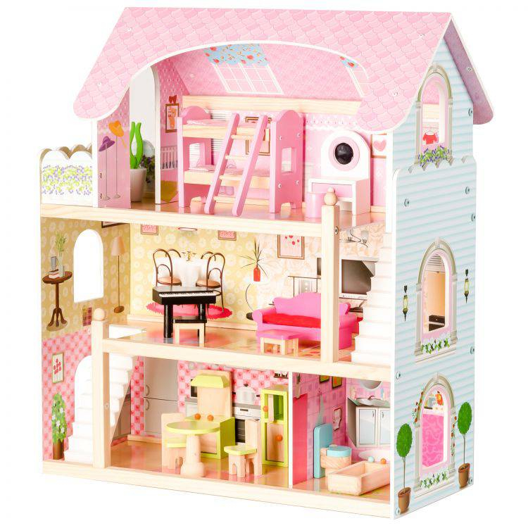 Drvena kućica za lutke Fairy tale residence Eco Toys