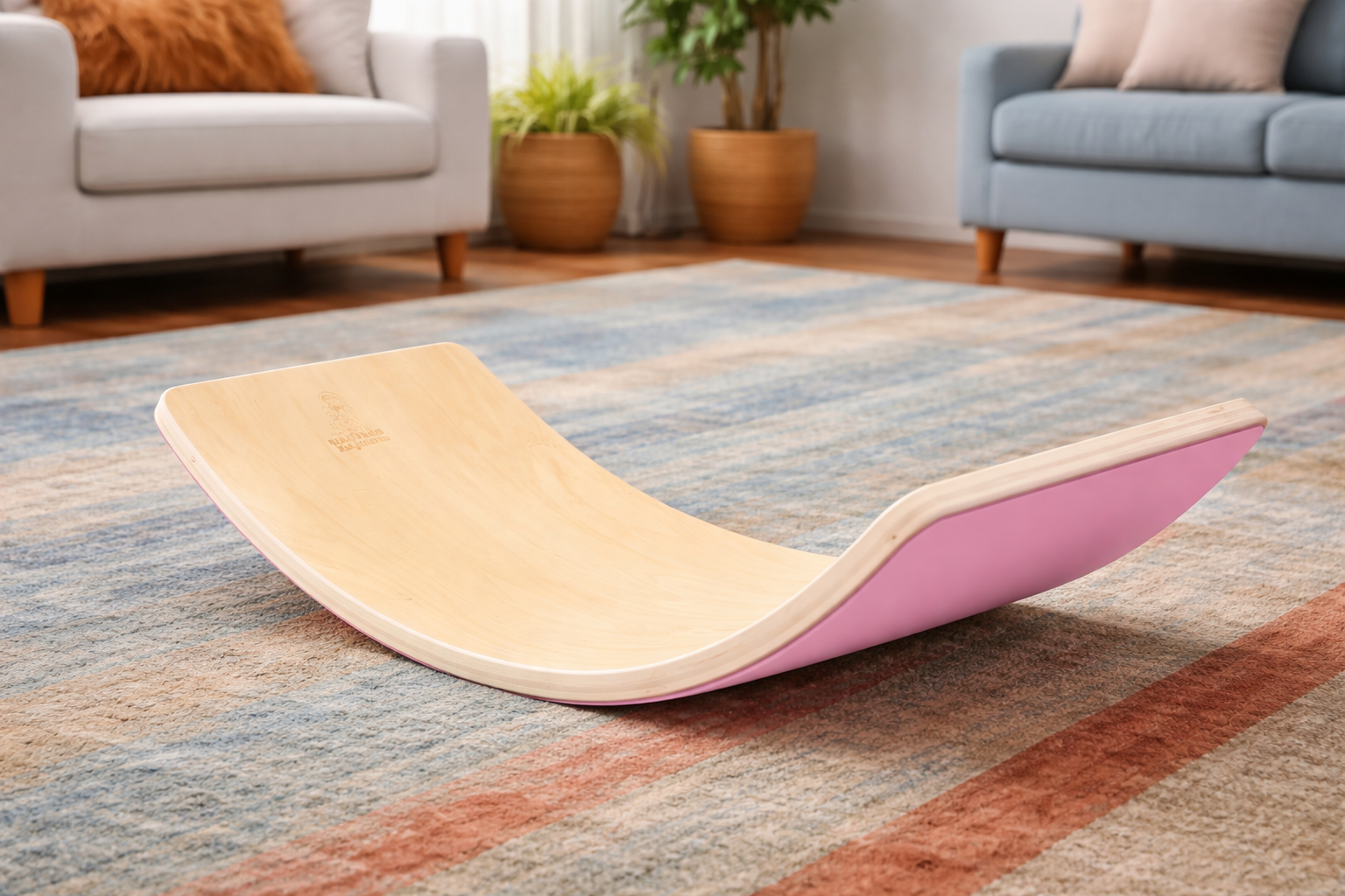 Drvena balans daska roze Rastimo zajedno