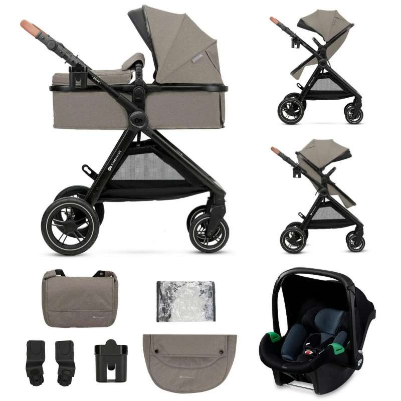 Kolica za bebe 3 U 1 Esme Sand Beige Kinderkraft