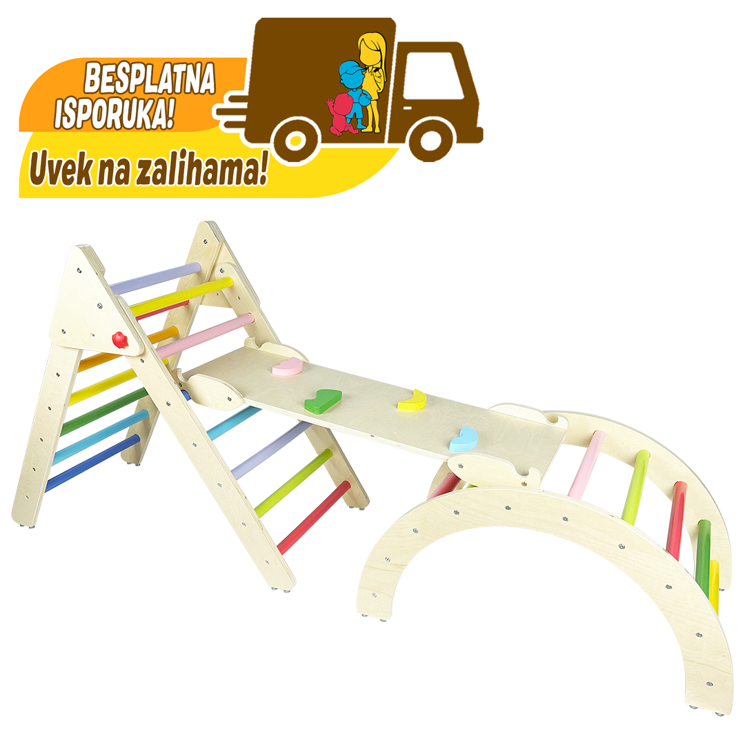 Penjalica Pikler 3 u 1 set u boji Rastimo zajedno