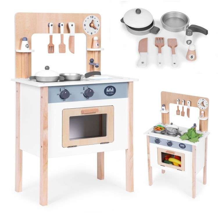 Dečija kuhinja sa 8 dodataka, rernom, slavinom i sudoperom Eco Toys