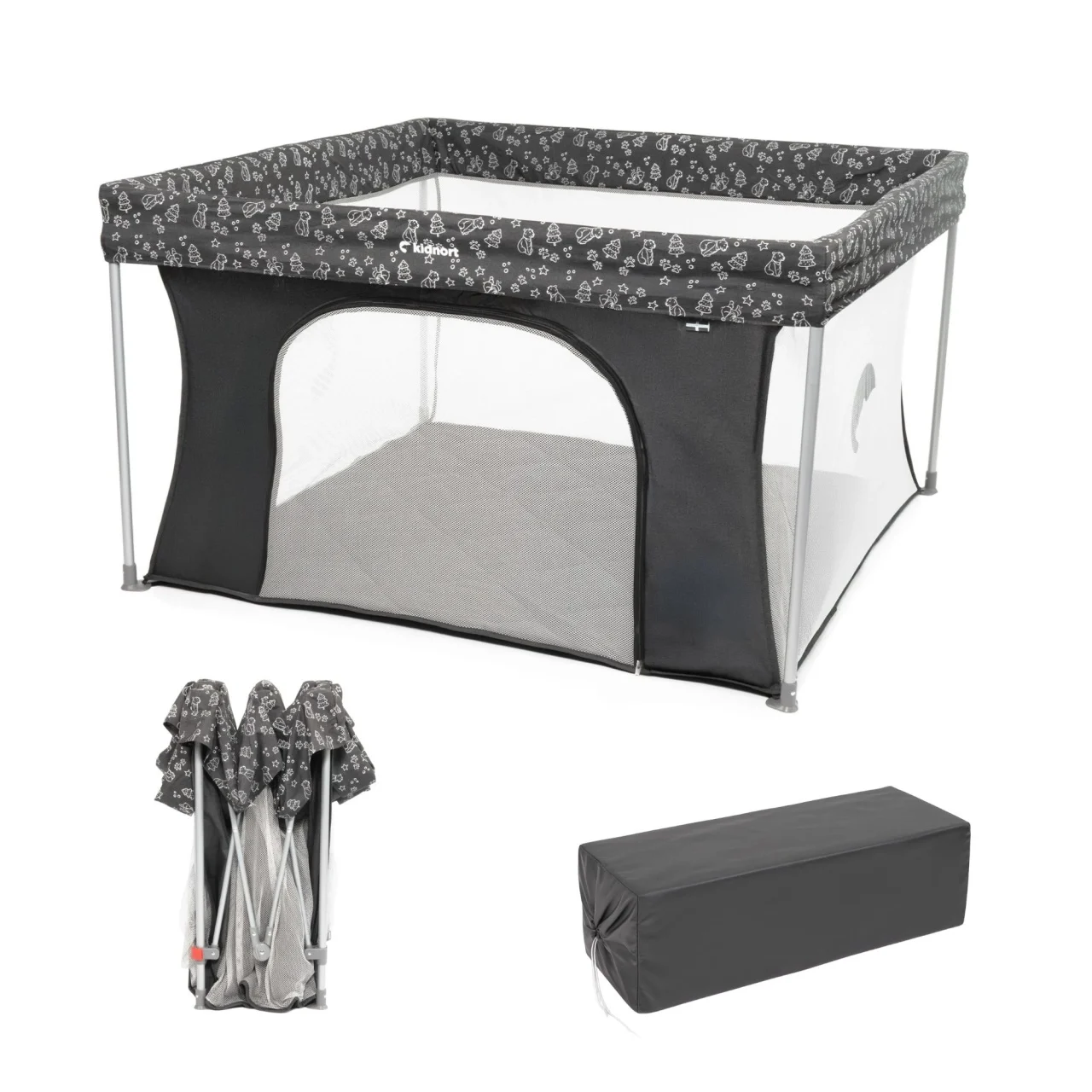 Ogradica Snoen za bebe Black Kidnort