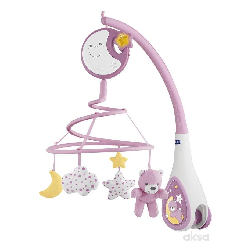 Vrteška za krevet next2dreams roze Chicco