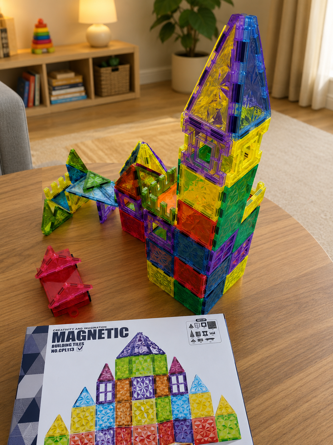 Magnetni konstruktor set Rainbow Create & Move 108 delova ST0734775B Magnetne kocke