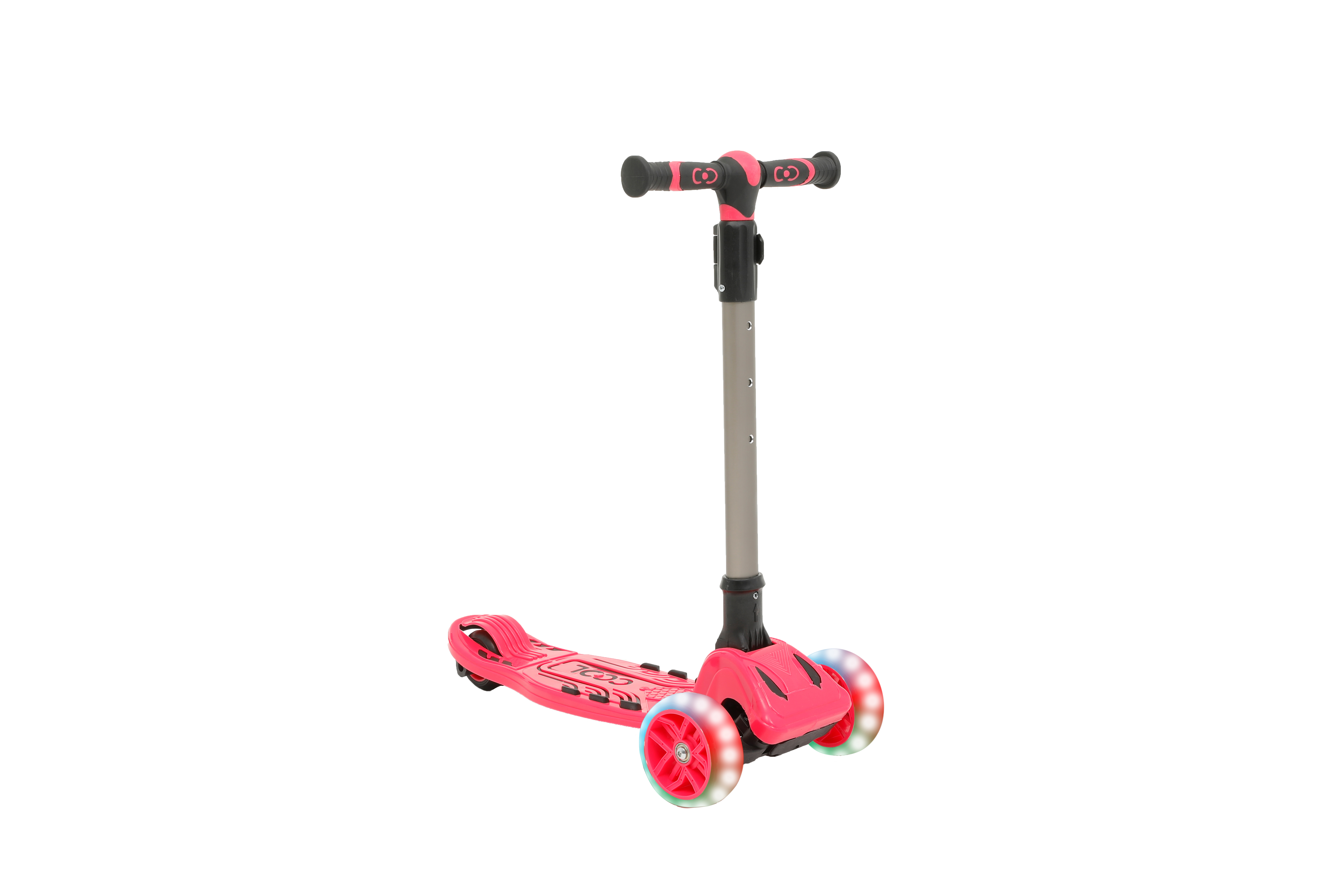 Sklopivi trotinet za decu Maxi Twist sa 3 svetleća točka do 50kg roze Cool Wheels