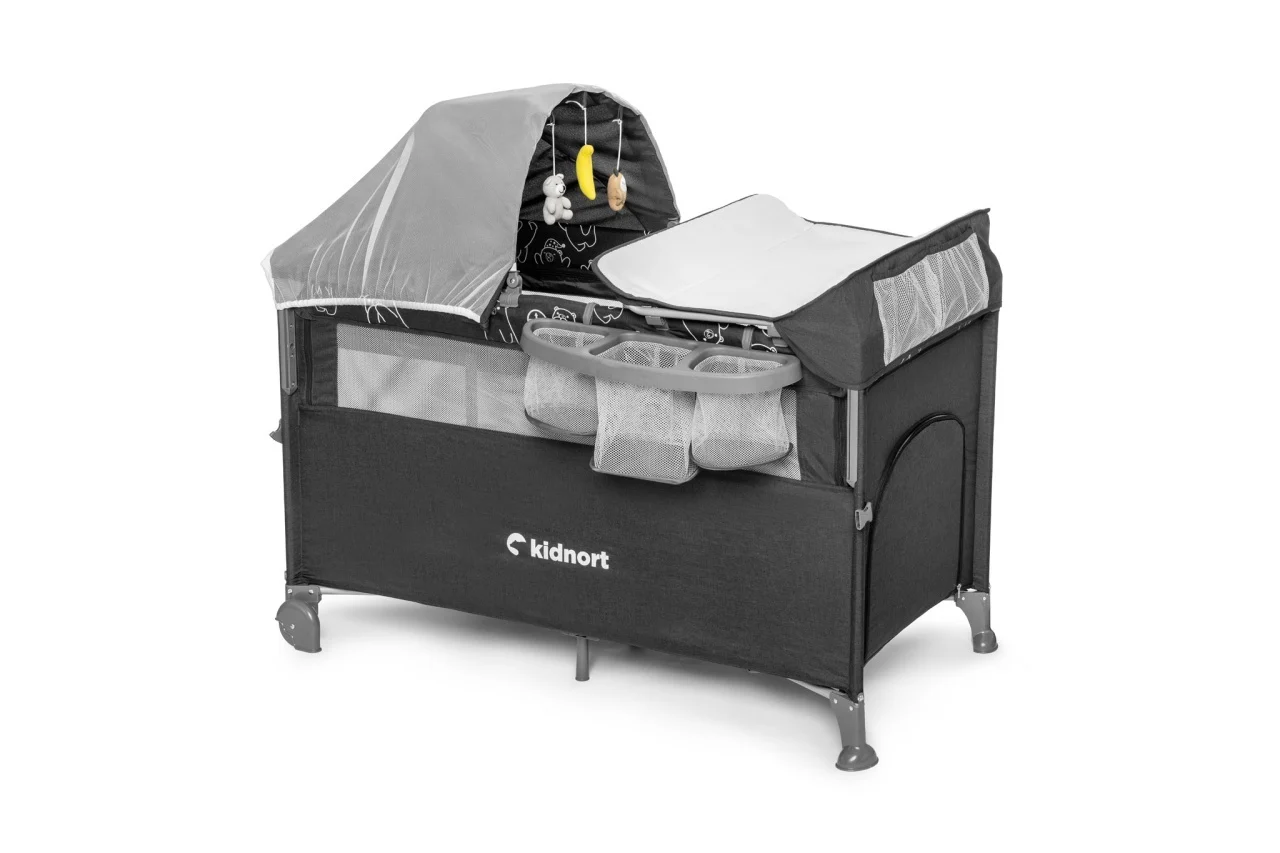 Prenosivi krevetac Stugan Dark grey melange Kidnort