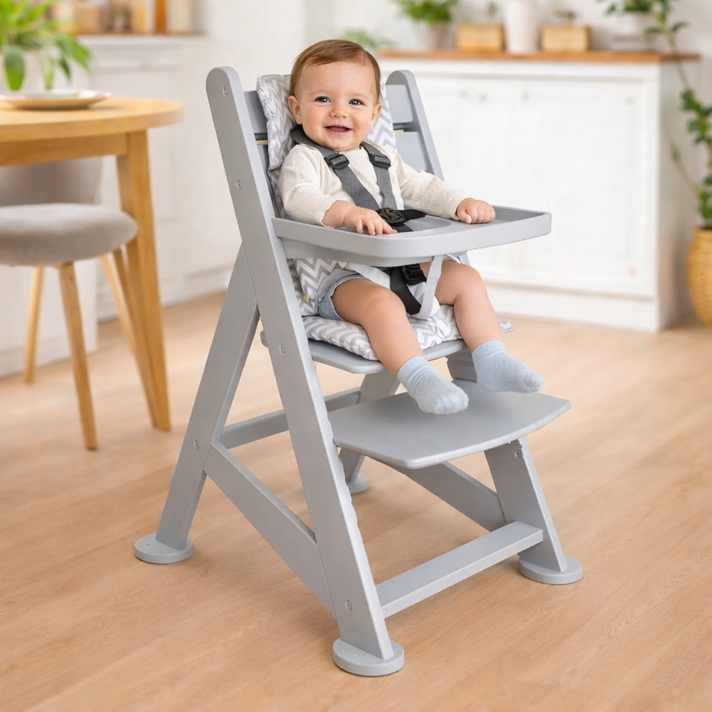 Drvena Rastuća stolica Siva Rastimo Zajedno