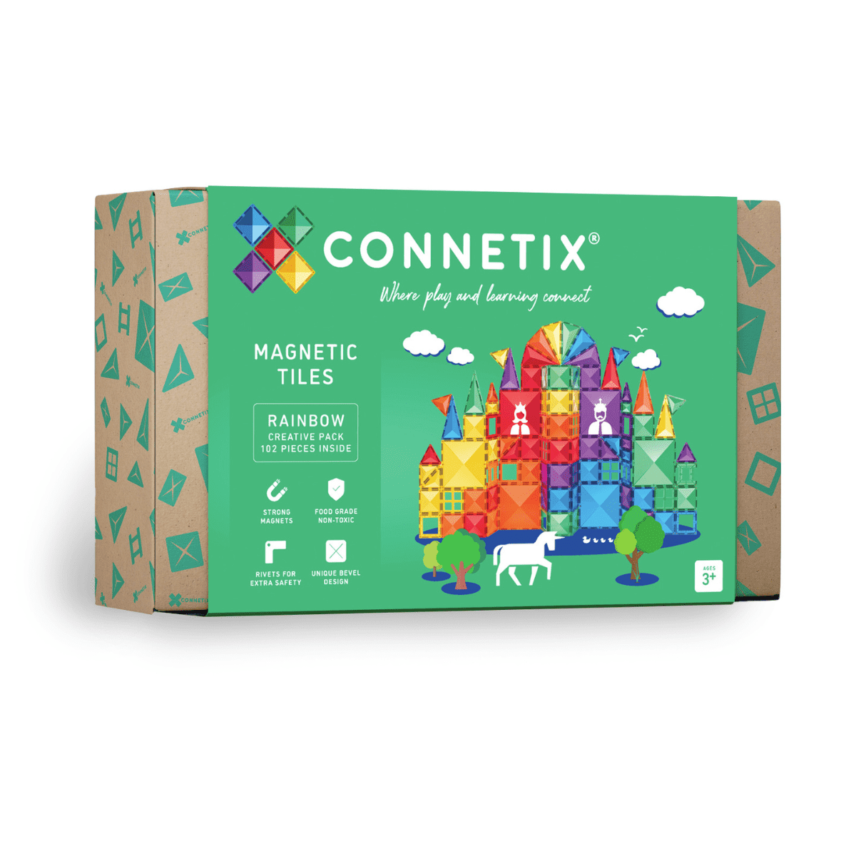 Magnetni konstruktor Rainbow Creative Pack 102 dela Connetix