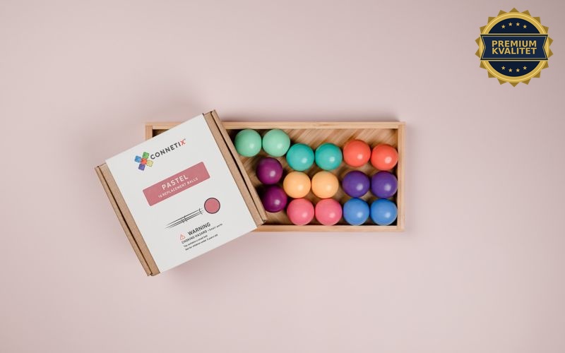 Set 16 pastelnih kuglica za igru Connetix