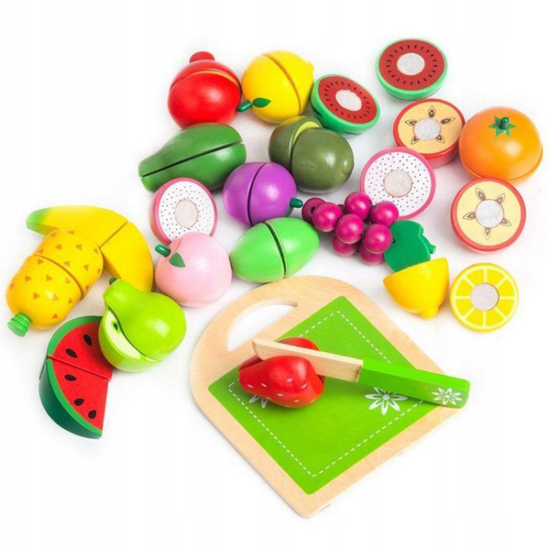 Set od 20 delova Drveno voće Eco Toys